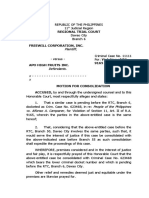 Motion For Consolidation of Cases