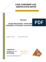RISK ASSESSMENT REPORT - George Municipality - Tender ENG0042016 Installation of Perimeter Concrete Palisade Fe