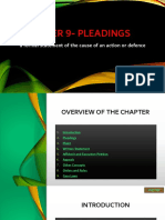 CS Professional Drafting Chapter 9 - Pleadings