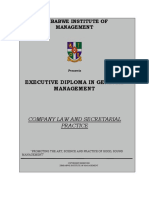 Company Law Module - Zimbabwe Institute of Management (ZIM)