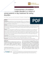 Prevalence and Characteristics of Avoidant/ Restrictive Food Intake Disorder in A Cohort of Young Patients in Day Treatment For Eating Disorders