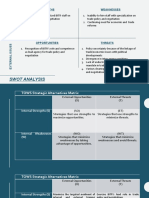 Swot Analysis: Strengths Weaknesses