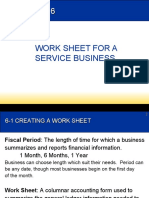 Work Sheet For A Service Business