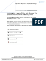 Exploring The Impact of Living With Dyslexia The Perspectives of Children and Their Parents