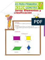 Elementos y Clasificación de Cuadriláteros para Tercero de Primaria PDF