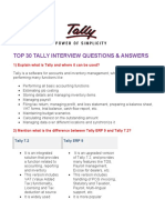 Top 30 Tally Interview Questions