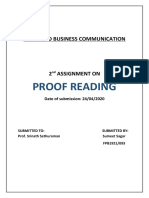 Proof Reading: Advanced Business Communication