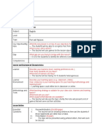 English 8 Fact and Opinion: Output Format