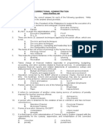 Correctional Administration INSTRUCTION: Select The Correct Answer For Each of The Following Questions. Write