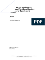 EPRI - Cycling, Startup, Shutdown, and Layup Fossil Plant Cycle Chemistry Guidelines For Operators and Chemists (1998) PDF