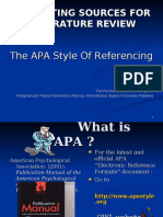 APA Reference List Format