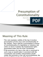 Presumption of Constitutionality