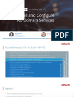 Active Directory 101 Install and Configure AD Domain Services