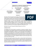 Ejrss Effectiveness of Therapeutic Community Modality Program Implemented in Batangas City Jail Philippines