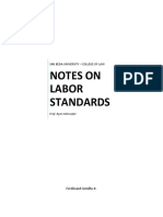 Notes On Labor Standards: San Beda University - College of Law