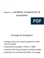 Abiotic and Biotic Component of Ecosystem