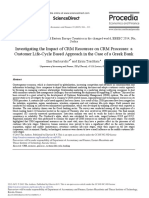 Investigating The Impact of CRM Resources On CRM Processes: A Customer Life-Cycle Based Approach in The Case of A Greek Bank