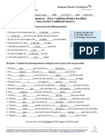 Conditional Sentences - First Condition (Future Possible)