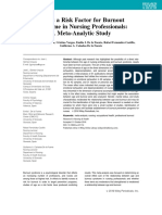 Age As A Risk Factor For Burnout Syndrome in Nursing Professionals. A Meta-Analysis