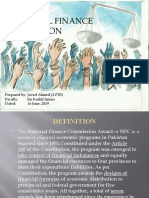 National Finance Commission: Prepared By: Javed Ahmed (21705) Faculty: Sir Kashif Imran Dated: 16 June, 2019