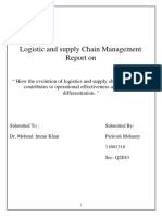 Logistic and Supply Chain Management Report On