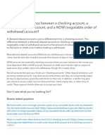 What Is The Difference Between A Checking Account, A Demand Deposit Account, and A NOW (Negotiable Order of Withdrawal) Account