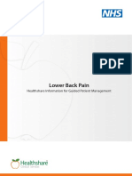 Lower Back Pain: Healthshare Information For Guided Patient Management