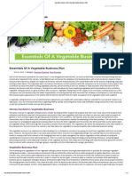 Vegetable Business Plan - Vegetable Selling Business Plan