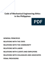 Code of Mechanical Engineering Ethics in The Philippines