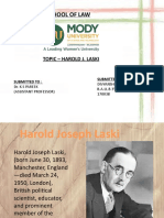 School of Law: Topic - Harold J. Laski