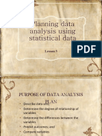 Main Title: Planning Data Analysis Using Statistical Data