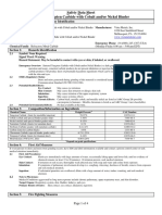 Safety Data Sheet Sintered Tungsten Carbide With Cobalt And/or Nickel Binder