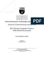 BSC (Hons) Computer Science With Network Security: School of Innovative Technologies and Engineering