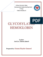 Glycosylated Hemoglobin