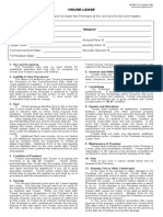 Standard House Lease Template