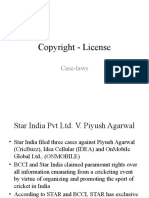 Copyright Licensing Case Laws