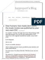 Dear Humans - Face Masks Don't Work The Study-Review Was Published by Your Very Own CDC Jon Rappoport's Blog