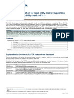 FATCA Self-Certification For Legal Entity Clients: Supporting Document For Plausibility Checks (V1.1)