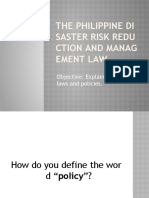 The Philippine Disaster Risk Reduction and Management Law