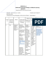 SAMPLE Proposed Multimodal Assessment Strategy On Reflective Learning Approach