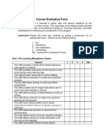 Course Evaluation Form