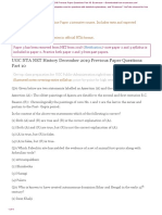 UGC NTA NET History December 2019 Previous Paper Questions: Examrace