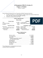 Financial Management, MBA511, Section: 01 Chapter 3: Problems