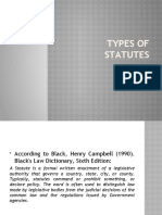 Types of Statutes