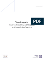 Vaccinegate:: Final Technical Report Molecular Profile Analysis of Vaccine
