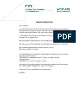 HF/VHF Power MOS Transistor: Important Notice