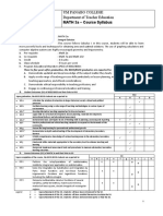 MATH 3a - Course Syllabus: Um Panabo College Department of Teacher Education