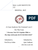 National Law Institute University Bhopal, M.P.: " Gireesan Nair S/O Gopalan Pillai Vs