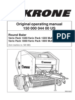 Original Operating Manual 150 000 044 00 US: Round Baler