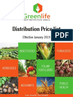 Distribution Price List: Effective January 2019